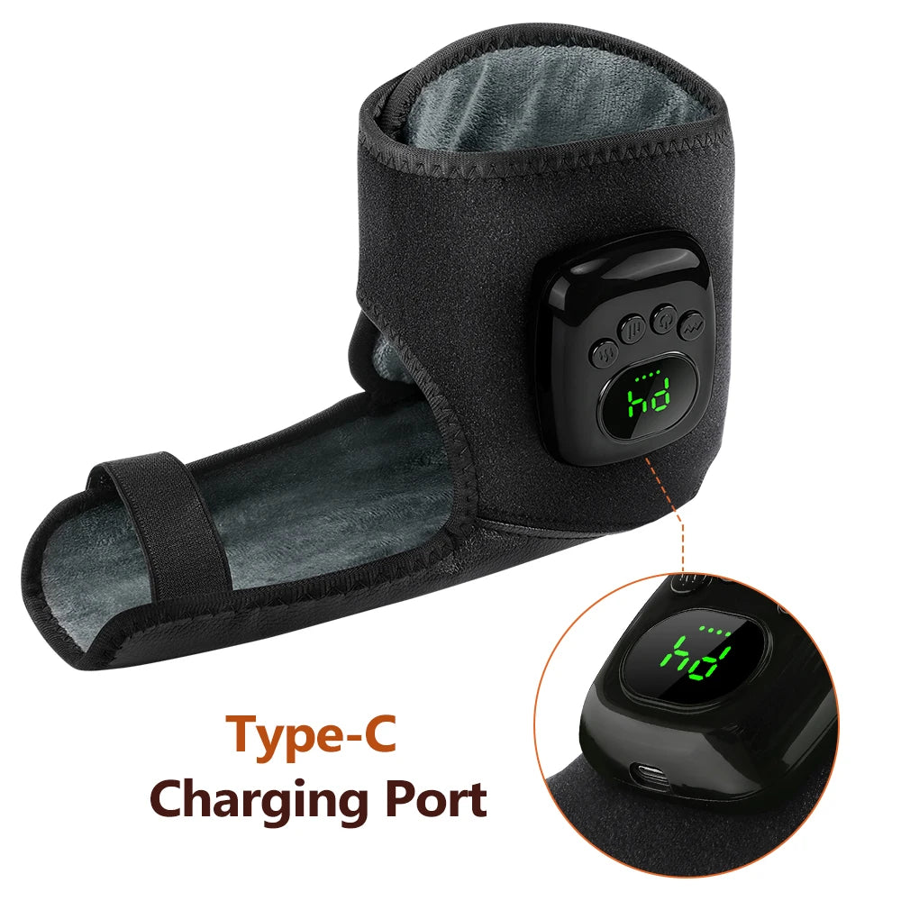 Cordless Air Compression Wrist Massager with Heat Therapy for Pain Relief