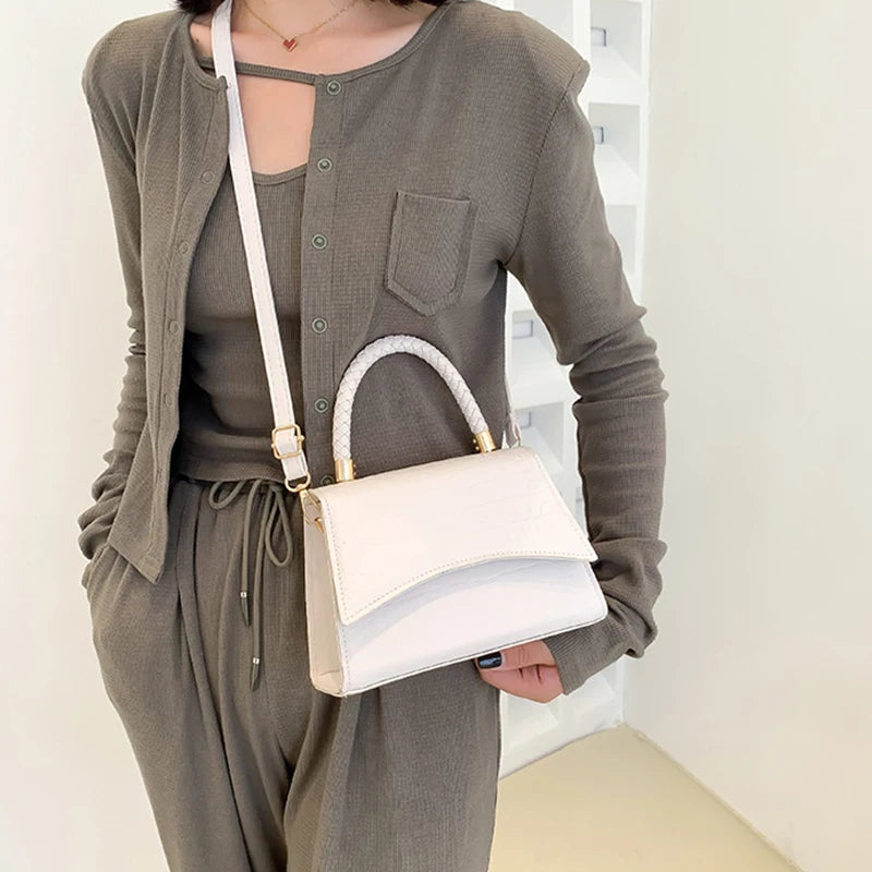 Luxury Retro Crocodile Square Bag
