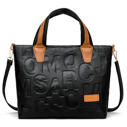 Luxury Contrast Leather Tote