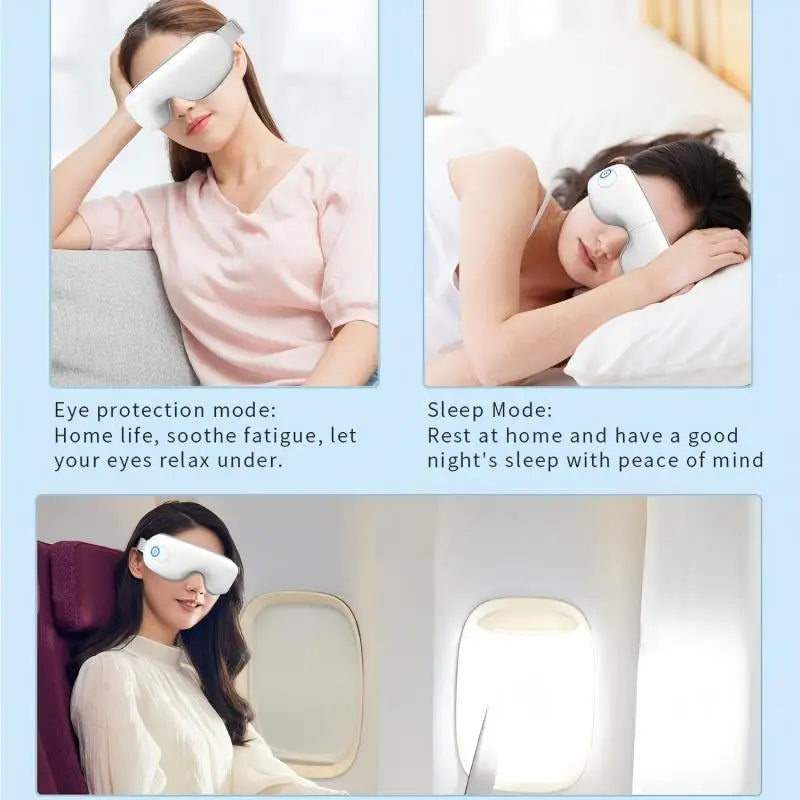 Smart Air Pressure Eye Massager with Heat & Vibration for Stress Relief - 15