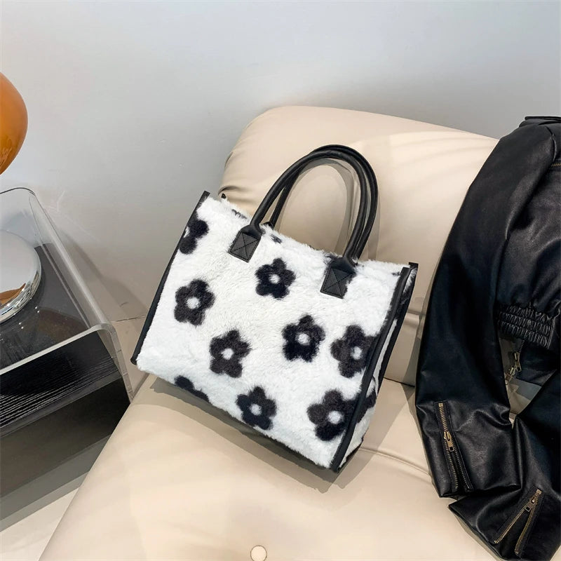 Leopard Faux Fur Tote