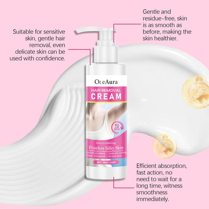 Painless Hair Removal Cream - Gentle Depilatory for Smooth & Silky Skin