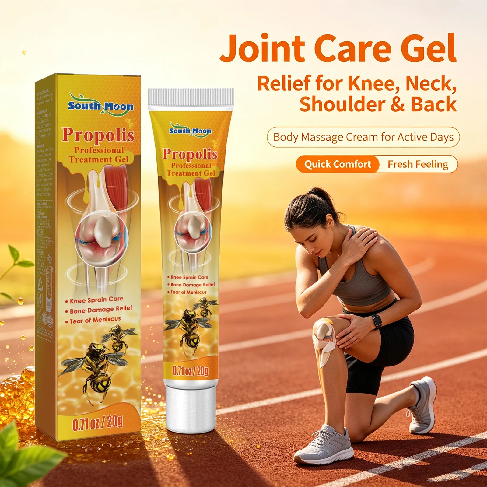 Propolis Joint Care Massage Gel for Knee, Back, and Muscle Relief - 2