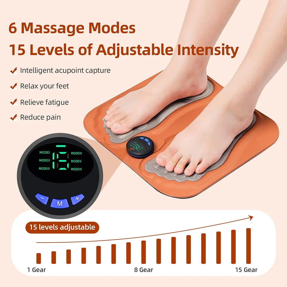 Smart EMS Electric Foot Massager Pad for Circulation & Muscle Relief - 4