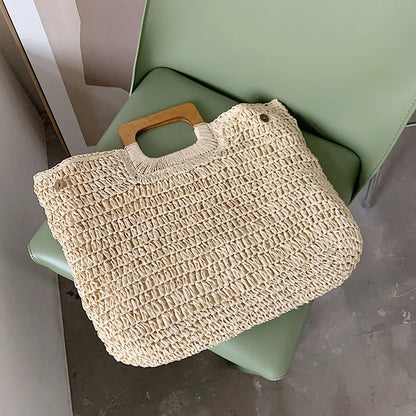 Luxury Woven Straw Beach Tote