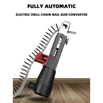Automatic Chain Screw Gun Attachment for Electric Drills & Woodworking