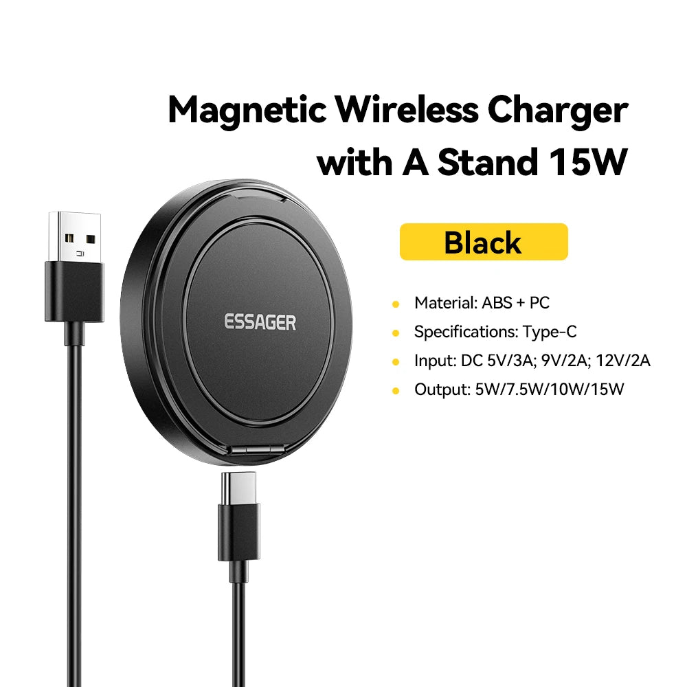 Magnetic 15W Fast Wireless Charging Stand for iPhone 16 15 14 13 Pro Max - 21