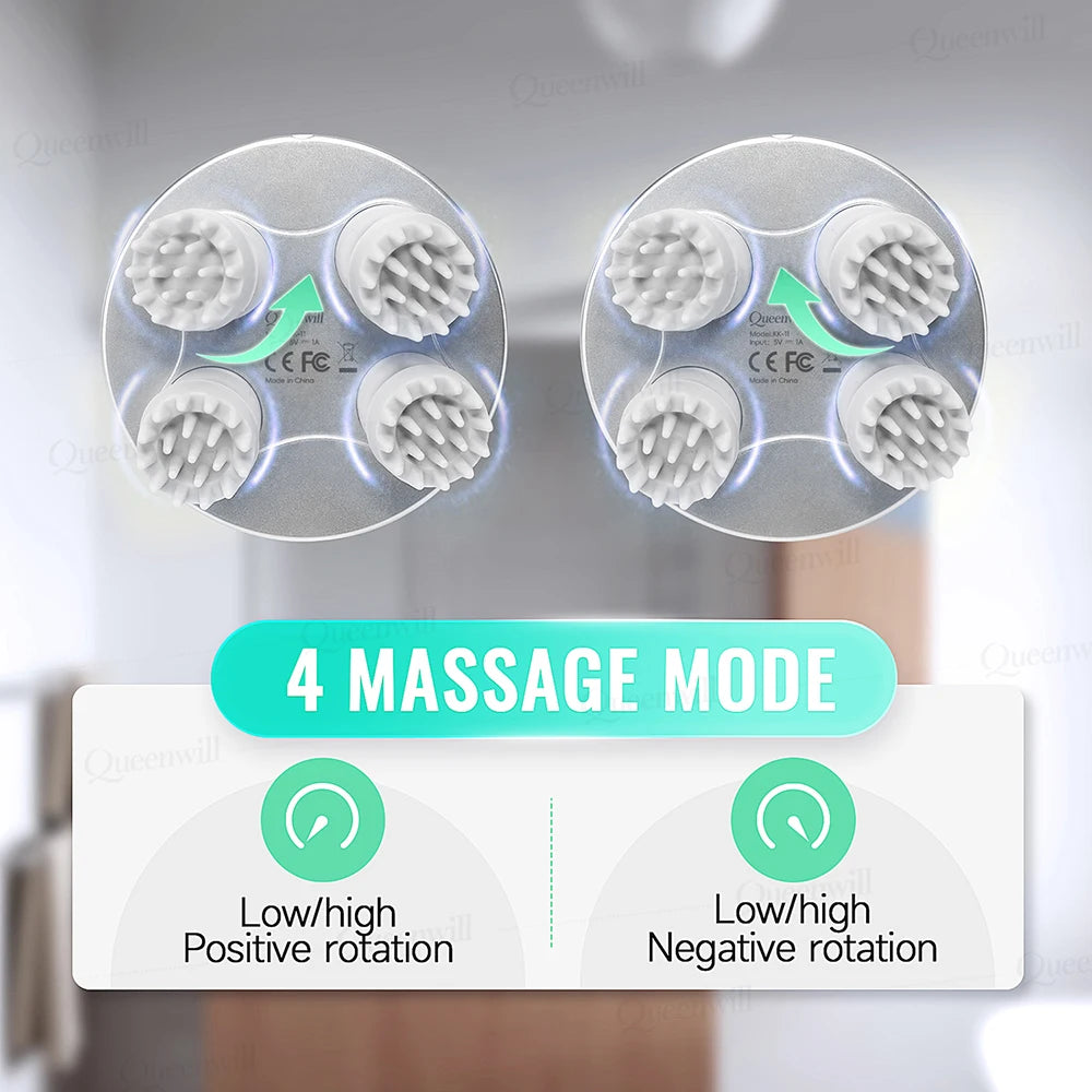 Professional Cordless Water Flosser & Scalp Massager Combo for Oral & Body Care - 33