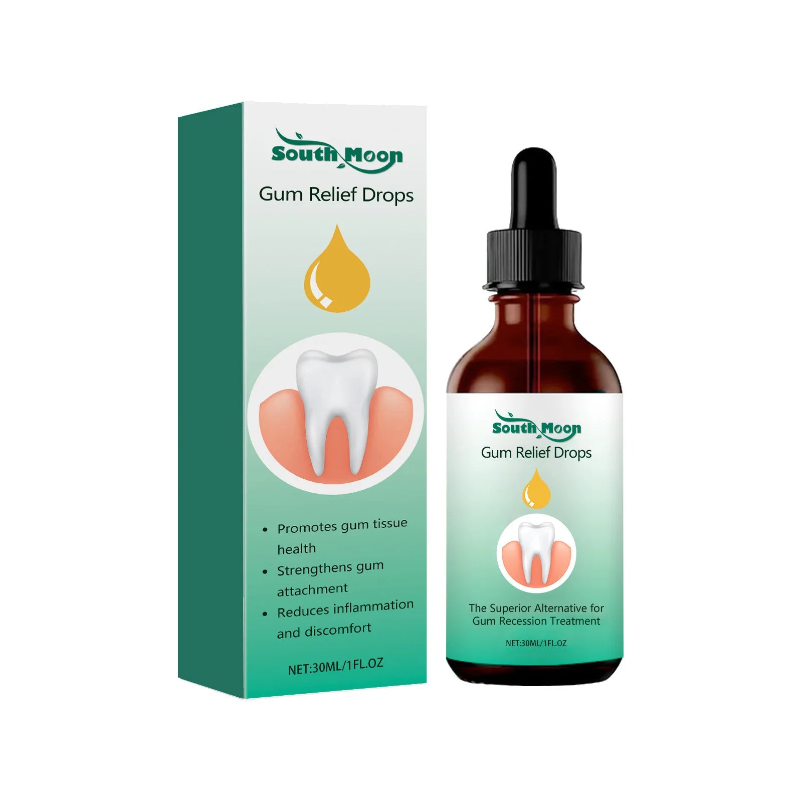 Herbal Toothache and Gum Relief Drops - Oral Care Solution for Pain and Sensitivity - 16