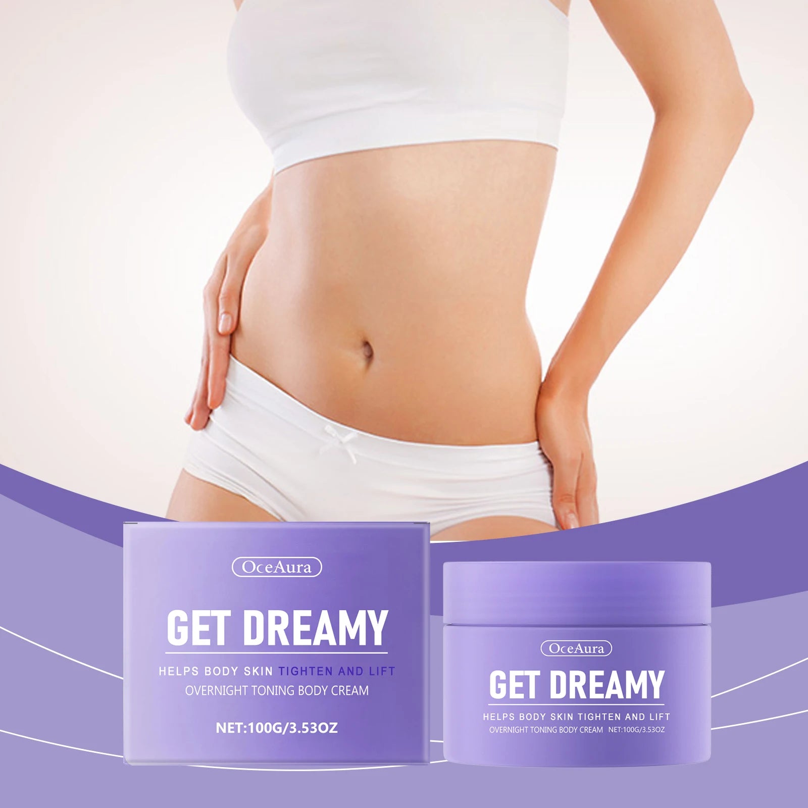 OceAura Get Dreamy Firming Body Cream - Skin Tightening & Collagen Lotion - 11