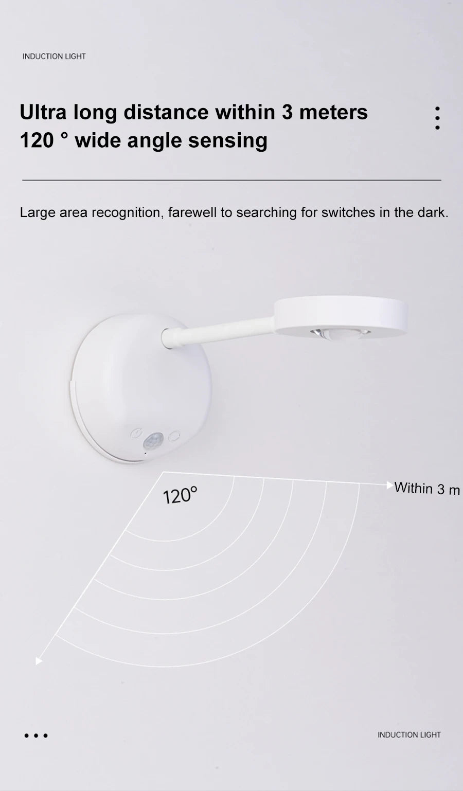 Dimmable Wireless Motion Sensor LED Wall Sconce - Rechargeable Picture Light & Art Spotlight