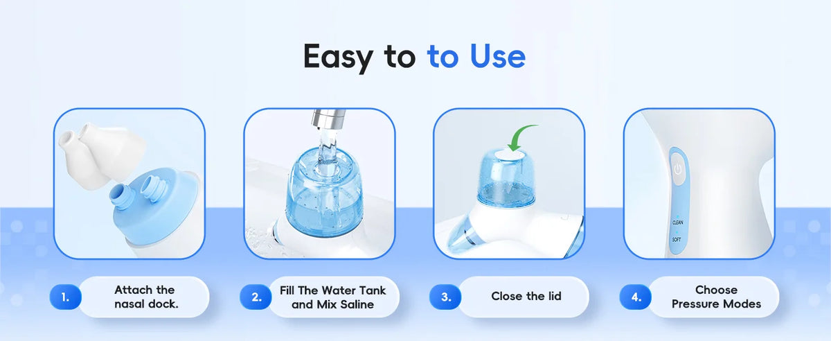 Electric Sinus Rinse Machine - Portable Nasal Irrigation System for Congestion Relief