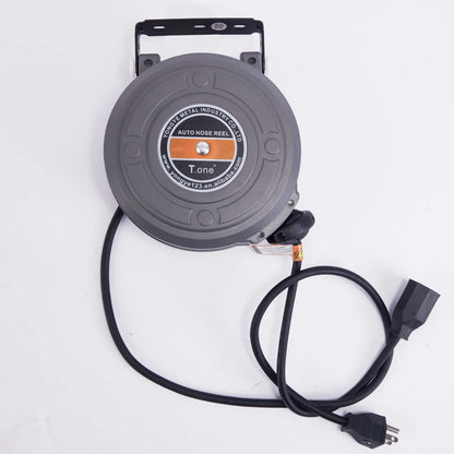 Retractable Electric Cable & Hose Reel - 6m Auto-Rewind Wall Mount Organizer