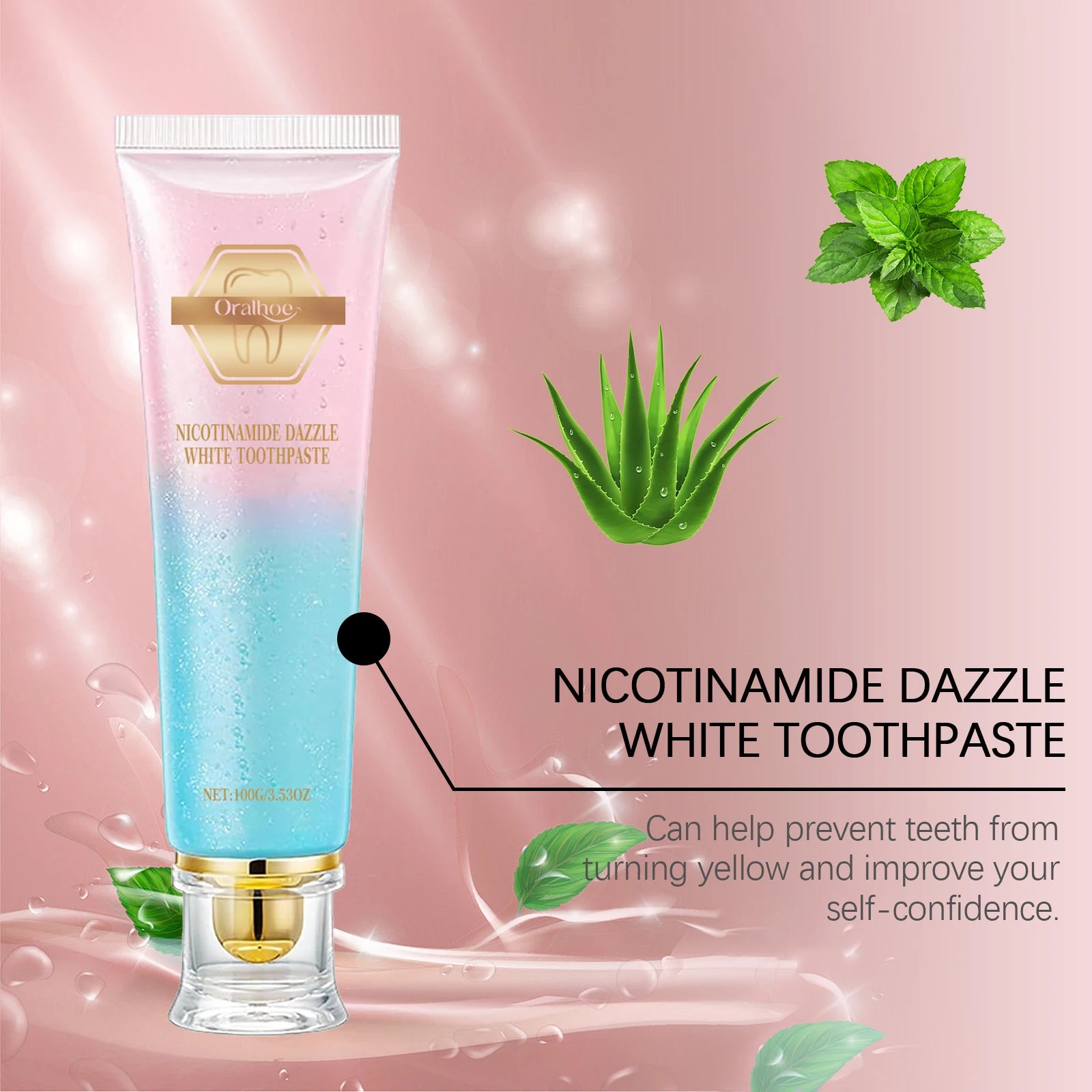 Nicotinamide Teeth Whitening Toothpaste - Deep Stain Removal & Gum Care - 16
