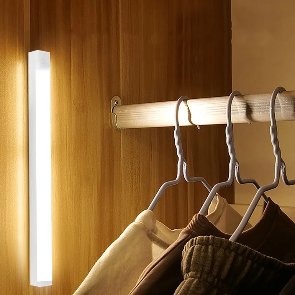 Wireless Motion Sensor LED Under Cabinet Light - USB Rechargeable Dimmable Closet Bar - 2