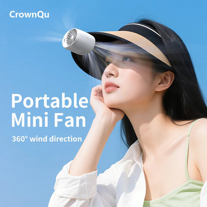 Portable Waist Clip Fan - Rechargeable Turbo Neck Fan for Outdoor Cooling