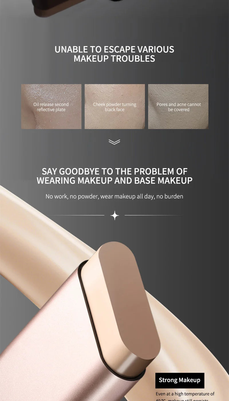 Double-Ended Hydrating Foundation Stick with Built-in Brush - Long-Lasting