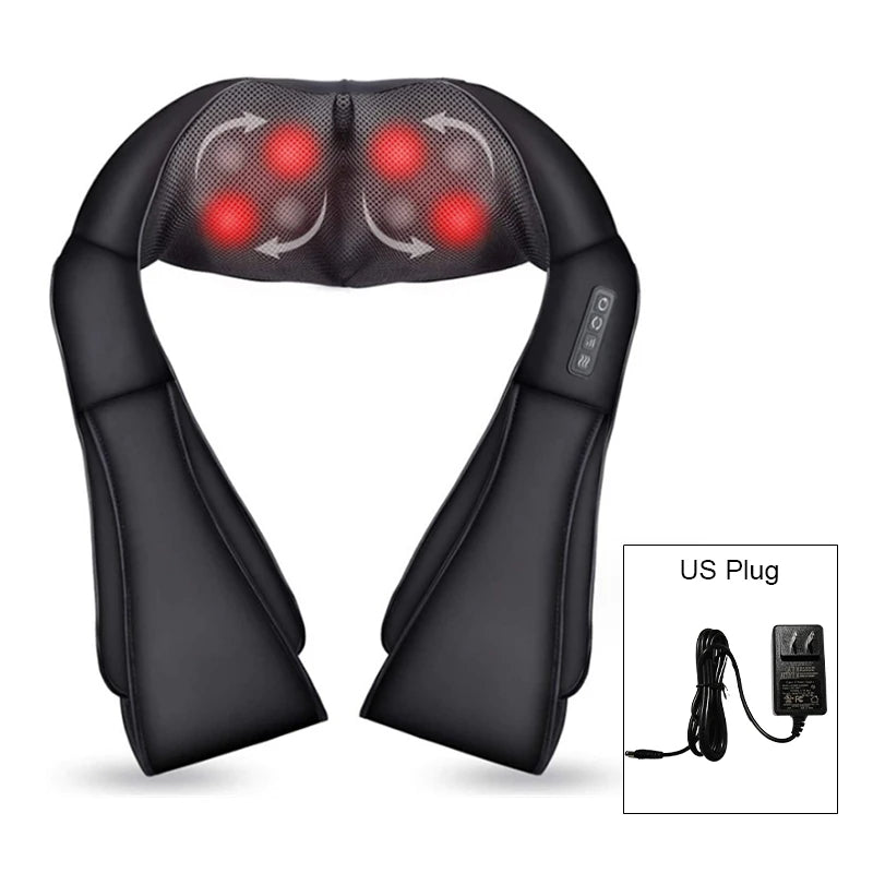 Shiatsu Neck & Shoulder Massager with Heat - Electric Back Massage - 15