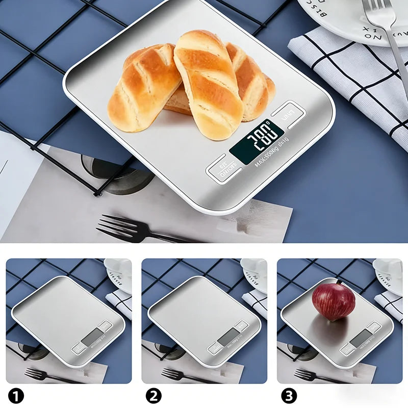 Digital Kitchen Scale 10kg/5kg High Precision Stainless Steel Food Scale