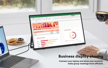 15.6" Ultra-Slim Portable Monitor FHD 1080P IPS 100% sRGB Laptop Second Screen