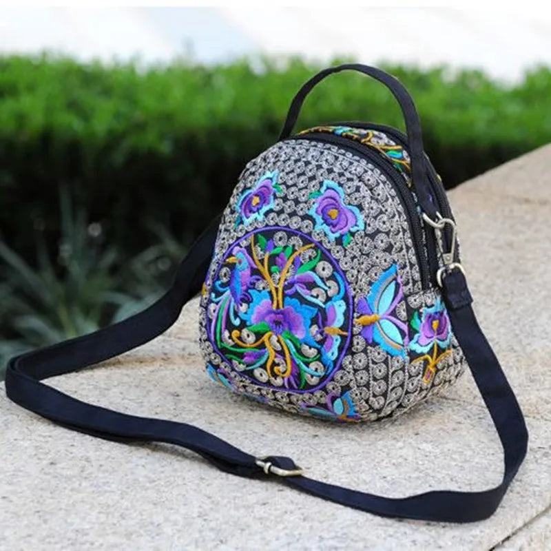Luxury Bohemian Floral Backpack