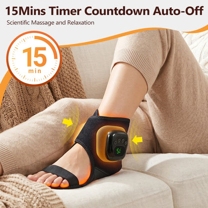 Wireless Ankle Massager with Heat and Air Compression Therapy