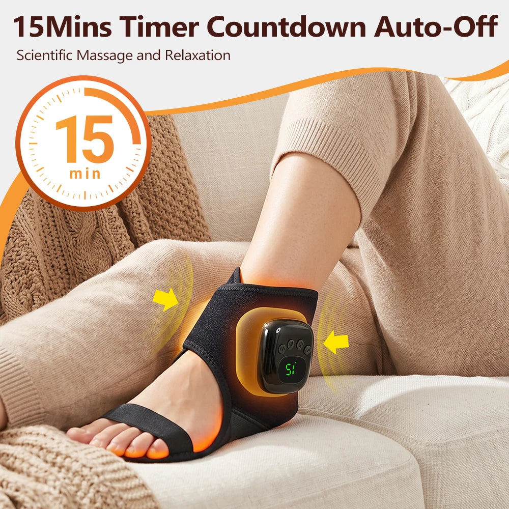 Wireless Ankle Massager with Heat and Air Compression Therapy - 5