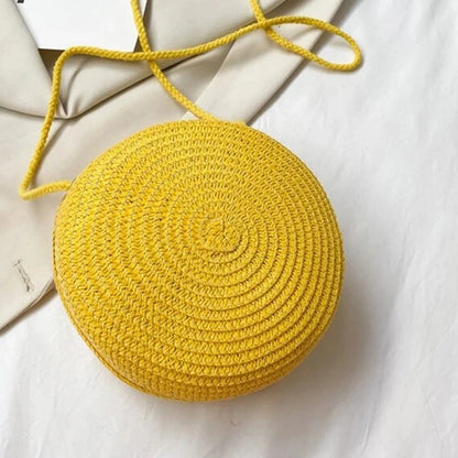Luxury Round Straw Crossbody