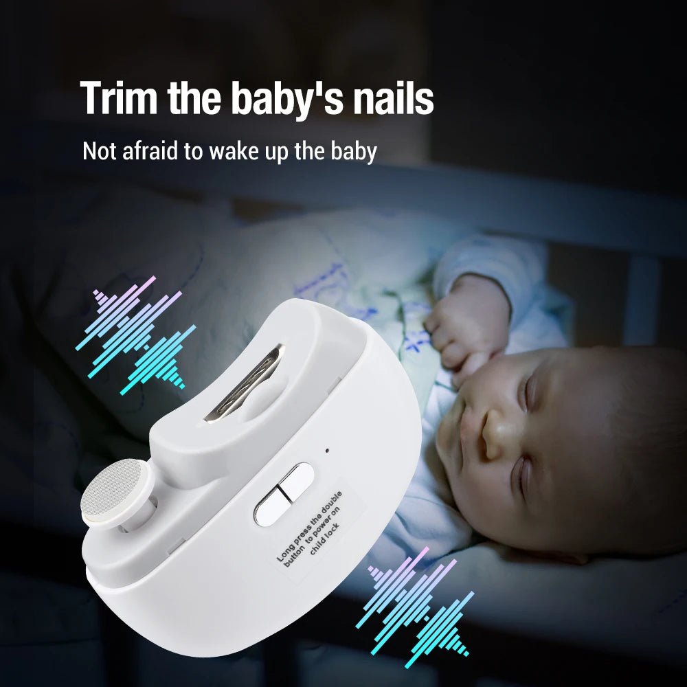 Automatic Electric Nail Clipper with Integrated LED Light & Polisher