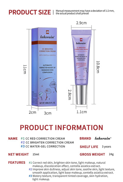 Color Correcting CC Cream - Moisturizing SPF 25 Makeup Base