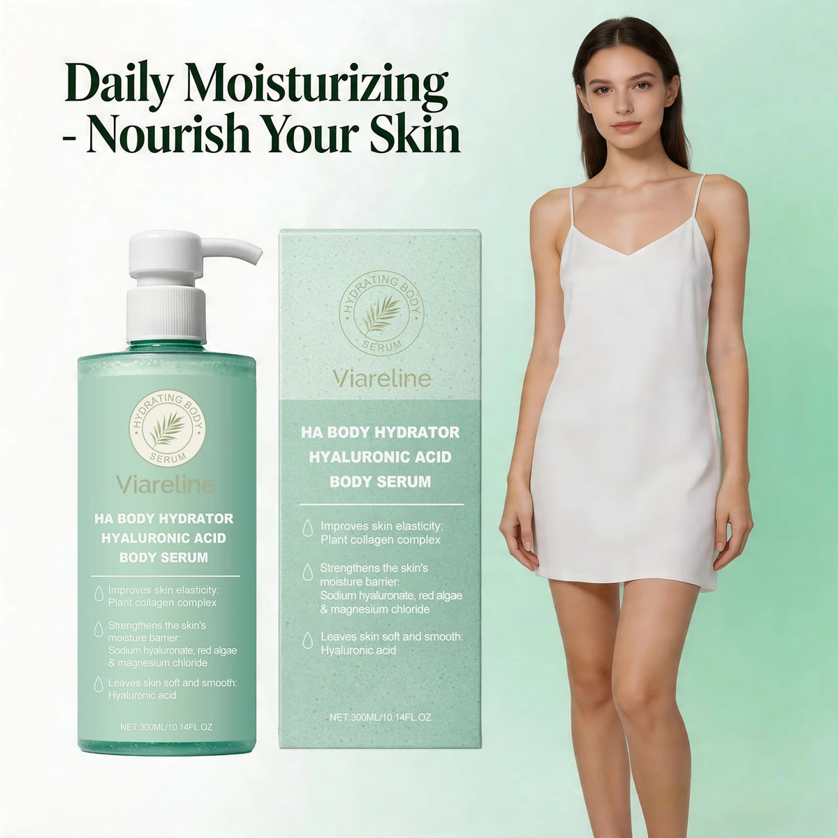 Hyaluronic Acid Hydrating Body Serum for Smooth and Elastic Skin