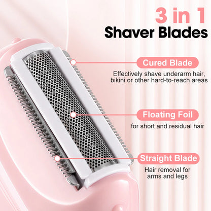 Electric Foil Shaver for Women – Rechargeable Cordless Body Hair Remover
