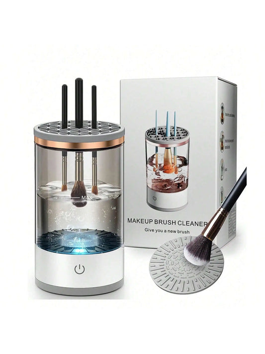 Electric Makeup Brush Cleaner Machine - Automatic Spinning Cosmetic Brush Washer