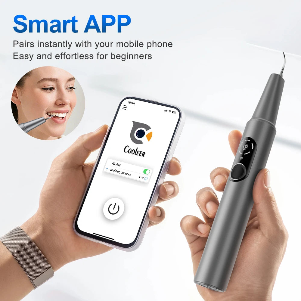 Visual Ultrasonic Tooth Cleaner with HD Camera & LED Light - 9