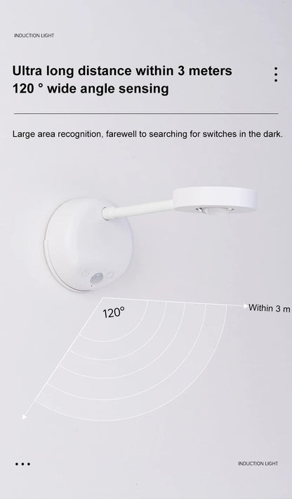 Wireless Rechargeable LED Spotlight - Motion Sensor Dimmable Wall Light for Art & Display