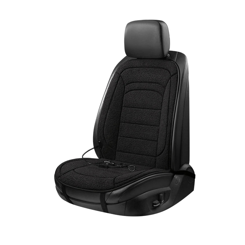 Heated Car Seat Cover - Universal Plush Cushion with Rapid Heating for Winter