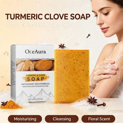 Turmeric & Clove Antioxidant Brightening Soap Bar for Face & Body