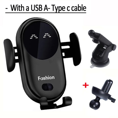 Smart Infrared Auto-Clamping 30W Fast Wireless Car Charger Mount
