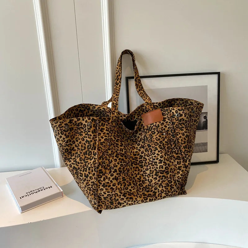 Luxury Leopard Print Tote Bag