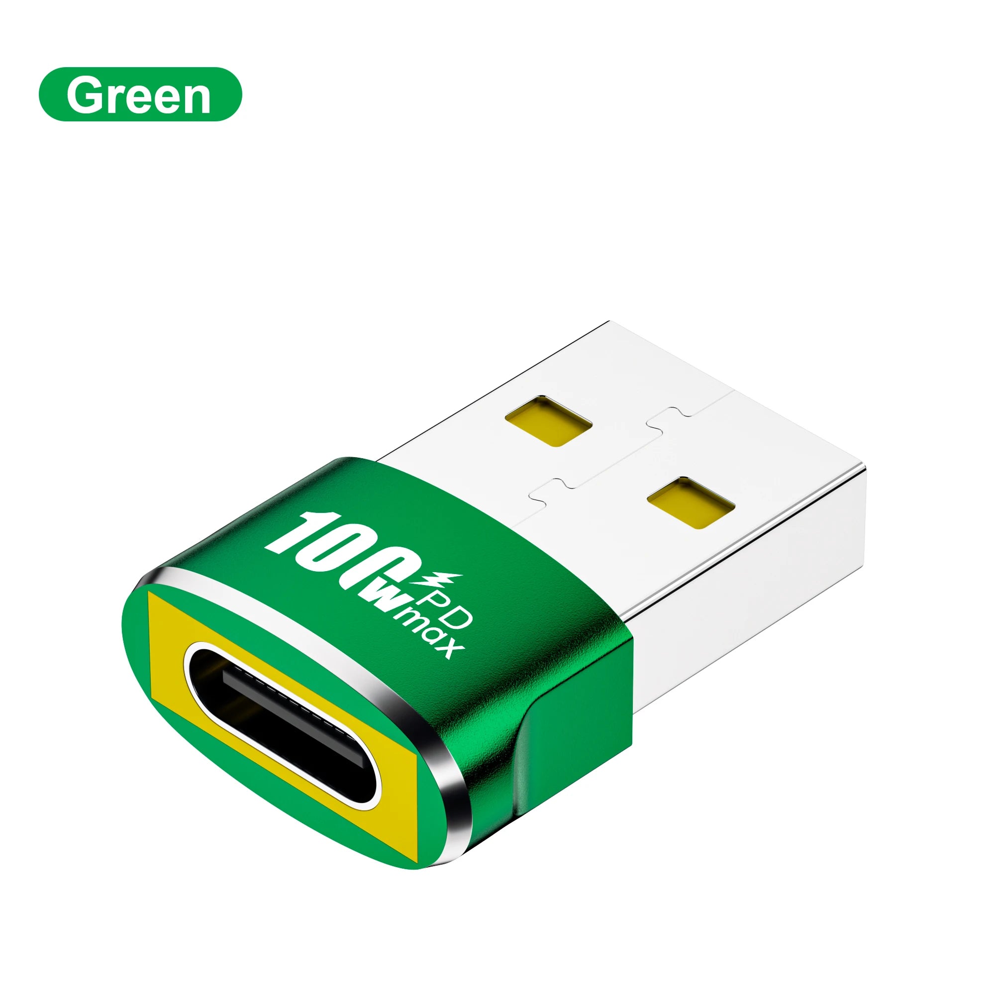 USB A Male to USB C Female OTG Adapter - 100W Fast Charging & Data Converter - 20