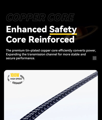 100W USB-C to USB-C Fast Charging Cable with LED Display