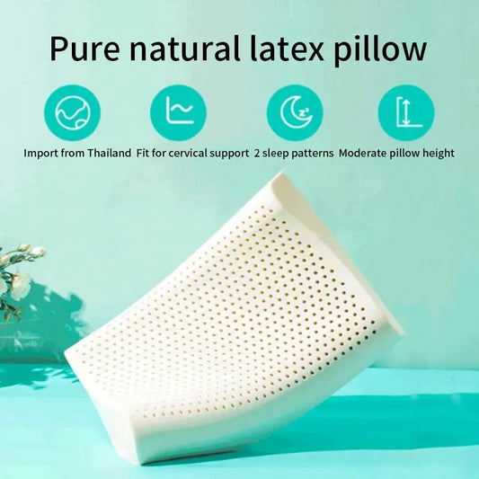 Natural Thai Latex Cervical Pillow - Ergonomic Support for Better Sleep