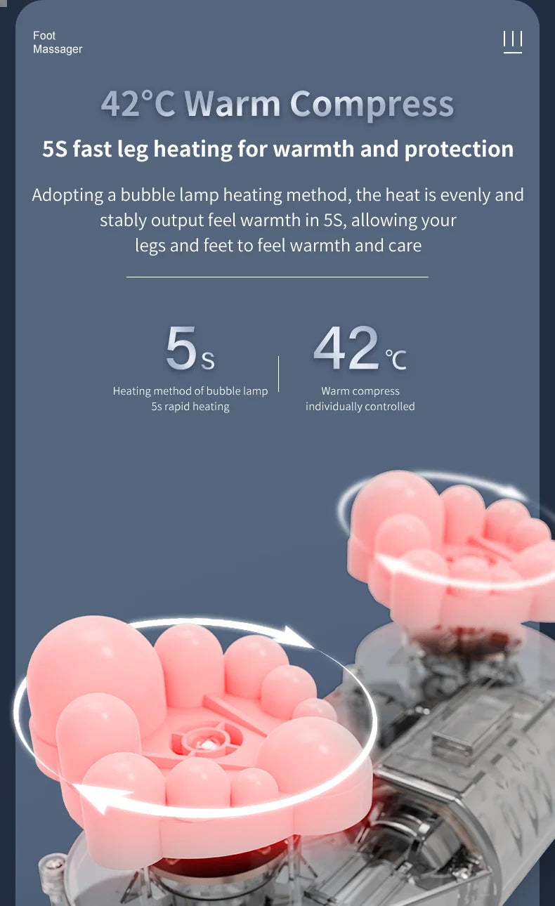 Multifunctional Shiatsu Foot and Leg Massager with Soothing Heat Therapy
