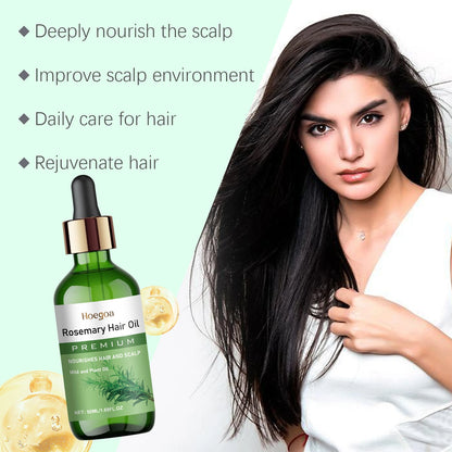 Rosemary Hair Growth Oil - Natural Scalp Nourishing & Hair Thickening Serum