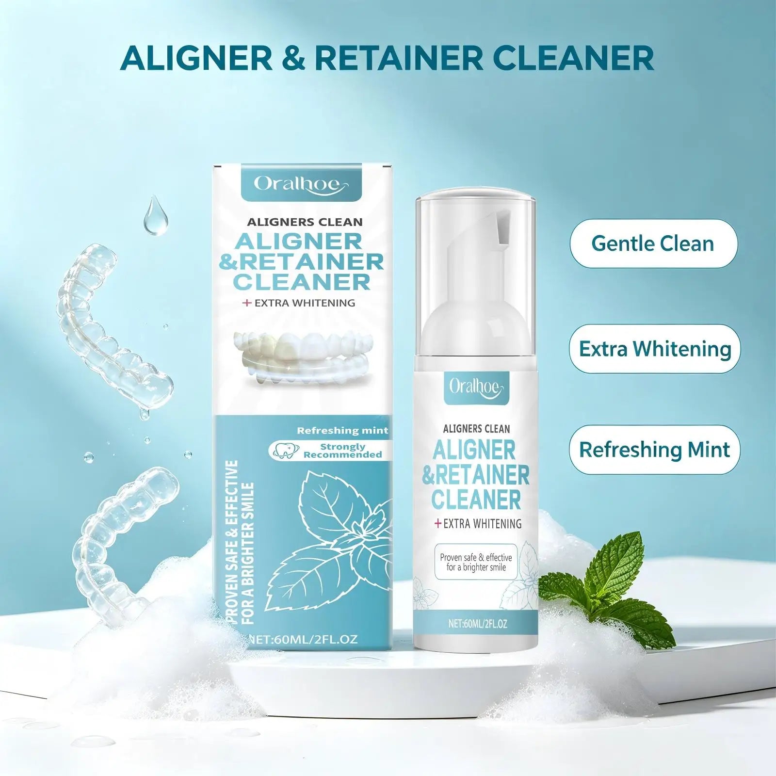 Aligner and Retainer Cleaning Foam Mousse with Whitening Effect - 5