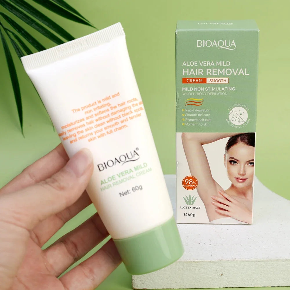 Gentle Aloe Vera Hair Removal Cream for Painless Full Body Smoothing - 21