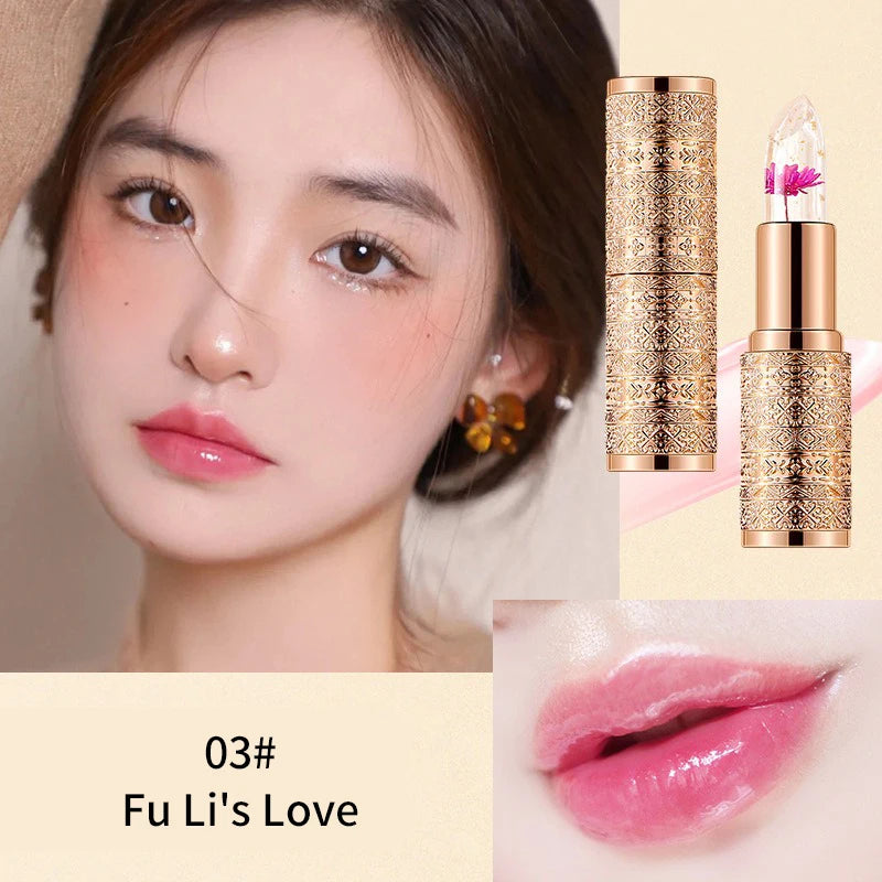 Crystal Color-Changing Flower Jelly Lipstick - Long-Lasting Moisturizing Balm - 14
