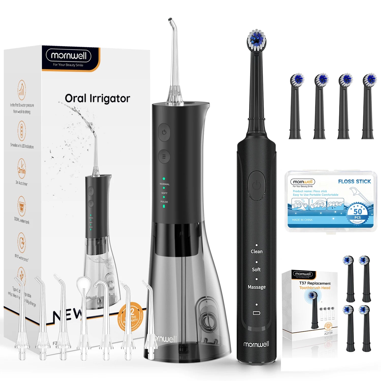 Professional Electric Toothbrush and Water Flosser Set for Deep Oral Cleaning - 19