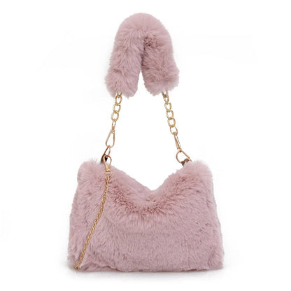 Luxury Plush Chain Crossbody