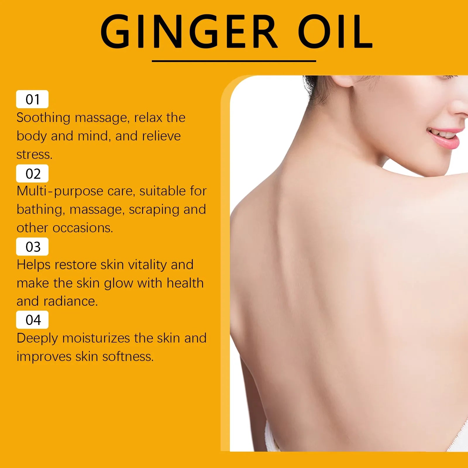 Natural Ginger & Arnica Muscle Relief Massage Oil for Deep Tissue Body Relaxation - 3